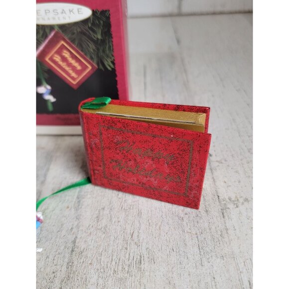 Hallmark NEW happy holidays photo holder Mouse ornament Xmas - Picture 3 of 6